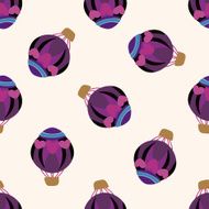 hot air ballon design cartoon seamless pattern background N3