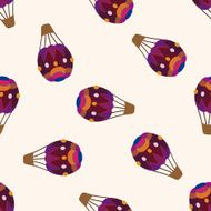 hot air ballon design cartoon seamless pattern background N7