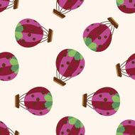 hot air ballon design cartoon seamless pattern background N8