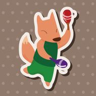 animal fox cartoon theme elements N11