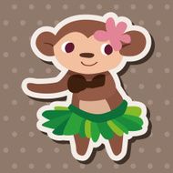 animal monkey cartoon theme elements N21