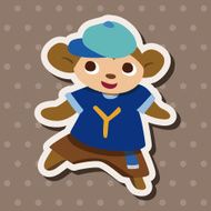 animal monkey cartoon theme elements N22