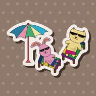 animal summer cartoon theme elements N47