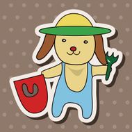 animal dog summer cartoon theme elements N9