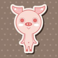 animal pig cartoon theme elements N21