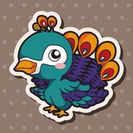 animal peacock cartoon theme elements N4