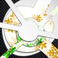 layered abstract background with snowflakes image N4