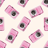 camera cartoon seamless pattern background N64
