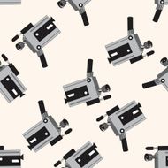 camera cartoon seamless pattern background N66