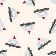 transportation police car cartoon seamless pattern background N2