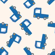 transportation truck cartoon seamless pattern background N11