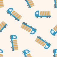 transportation truck cartoon seamless pattern background N12