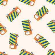 transportation truck cartoon seamless pattern background N13