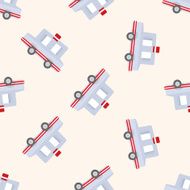 transportation police car cartoon seamless pattern background N3