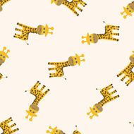 animal giraffe cartoon seamless pattern background N5