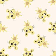 animal mouse cartoon seamless pattern background N7