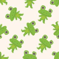 animal frog cartoon seamless pattern background N5