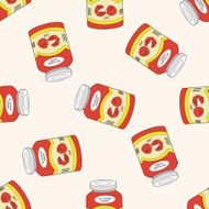 fruit jam cartoon seamless pattern background N2