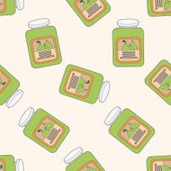 fruit jam cartoon seamless pattern background N7