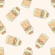 fruit jam cartoon seamless pattern background N8