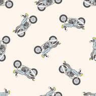 transportation motor cartoon seamless pattern background N43