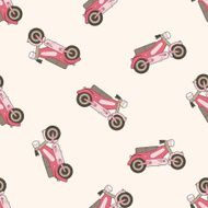 transportation motor cartoon seamless pattern background N46