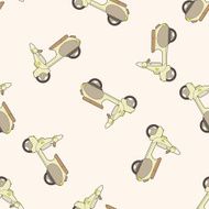 transportation motor cartoon seamless pattern background N48