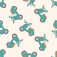 transportation motor cartoon seamless pattern background N50