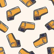 video camera cartoon seamless pattern background