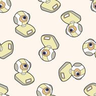 video camera cartoon seamless pattern background N7