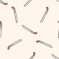 work tool knife cartoon seamless pattern background N3