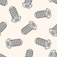 work tool screw cartoon seamless pattern background N2
