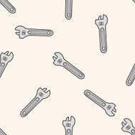 work tool wrench cartoon seamless pattern background N11