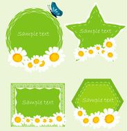 Set banners with camomille Vector