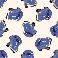transportation car cartoon seamless pattern background N67