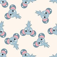 animal mouse cartoon seamless pattern background N8