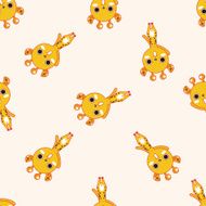animal giraffe cartoon seamless pattern background N6