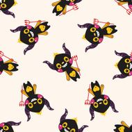 monster cartoon vecotr seamless pattern background N10