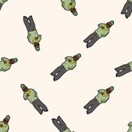 american people cartoon seamless pattern background