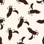 eagle cartoon seamless pattern background