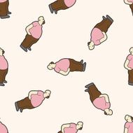 fatty cartoon seamless pattern background N9