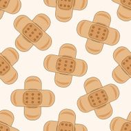 hospital theme medical bandage cartoon seamless pattern background