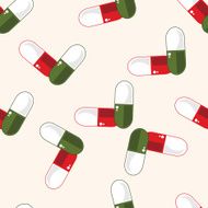 hospital theme medicine cartoon seamless pattern background N2