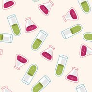 hospital theme medicine reserch cartoon seamless pattern background N2