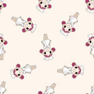 hospital theme nurse cartoon seamless pattern background N2
