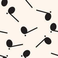 music note cartoon seamless pattern background N5