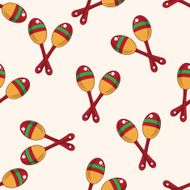 music agogo bell cartoon seamless pattern background N2