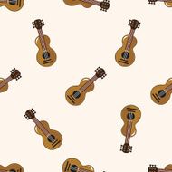 music guitar cartoon seamless pattern background N3