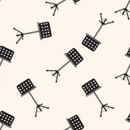 Music stand cartoon seamless pattern background