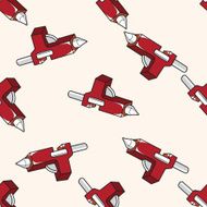 work tool hot melt glue gun cartoon seamless pattern background